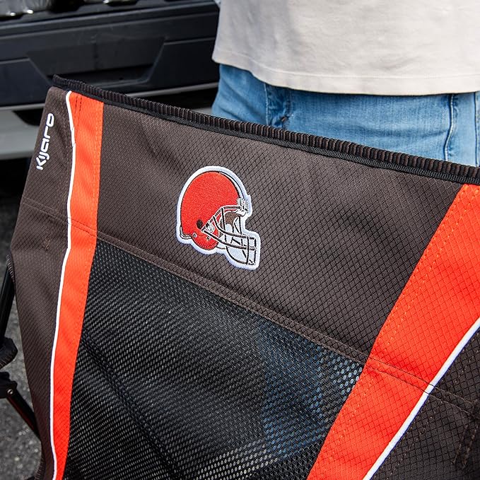 Kijaro Sports Fan Folding Chair, 26" L x 35.5" W x 37" H, Cleveland Browns